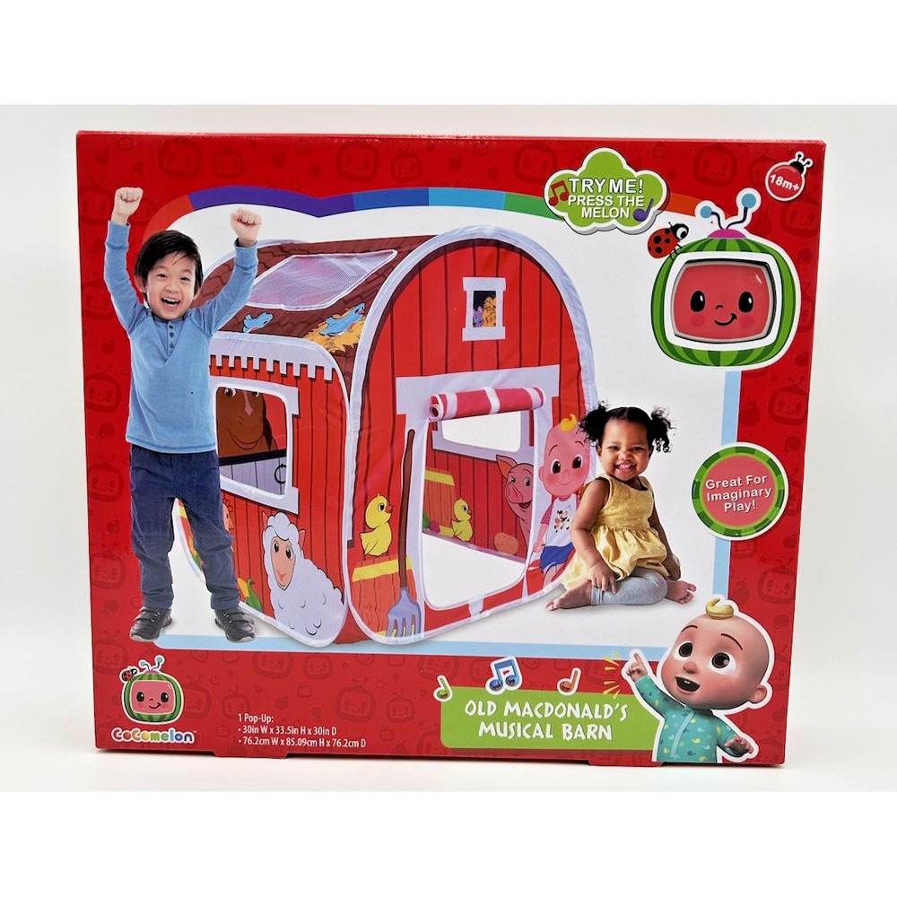 CoComelon Old MacDonald's Musical Barn Pop Up Tent 320688 Sunny Days Toy NEW